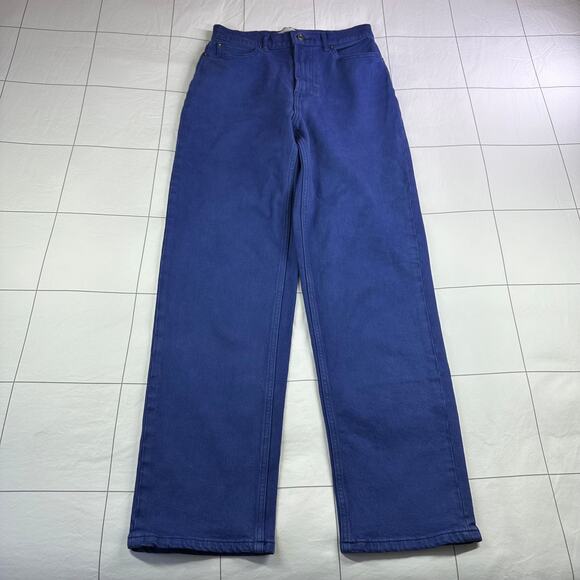 Everlane Way High Jeans Women 27 Tall Purple Straight Leg Organic Cotton Stretch - Picture 3 of 13